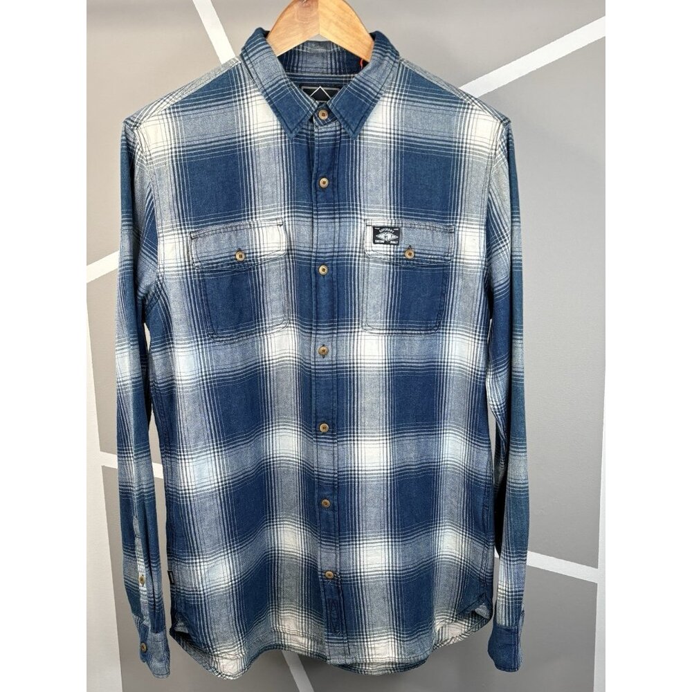 NWT Superdry Vintage Trailsman Flannel Shirt Men’s M Blue Plaid Button Down